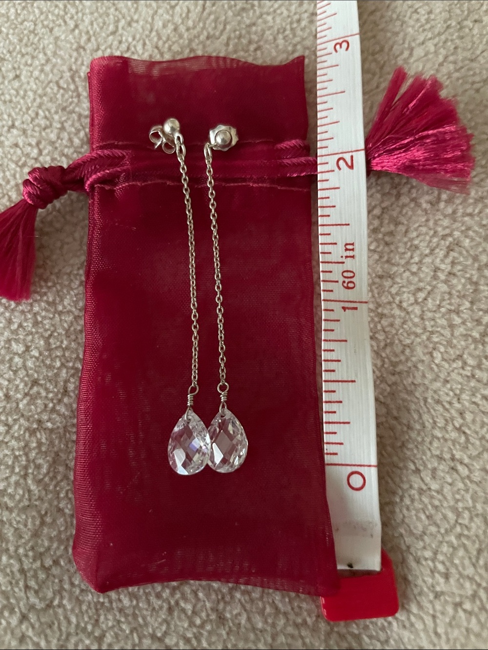 Crystal Drop Earring - Picture 2 of 2